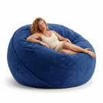 Big chair pouf for home Cloud Velour Monaco Blue