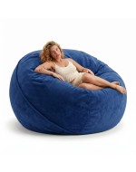 Сhair pouf for home Cloud Large Velor Monaco Blue