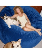 Сhair pouf for home Cloud Large Velor Monaco Blue