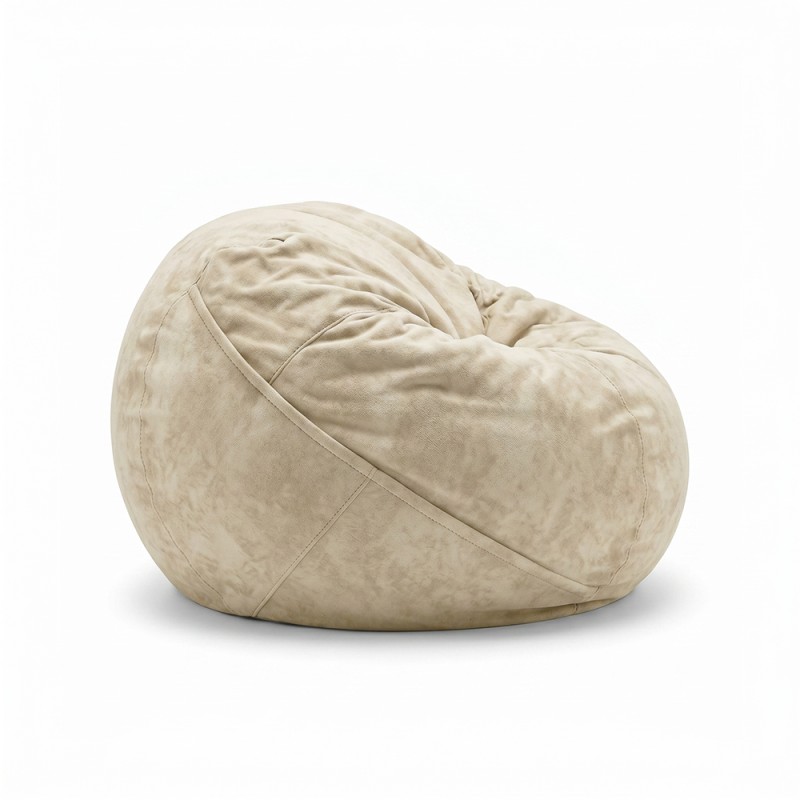 Frameless armchair (soft pouf) Cloud Medium Velor French Vanilly