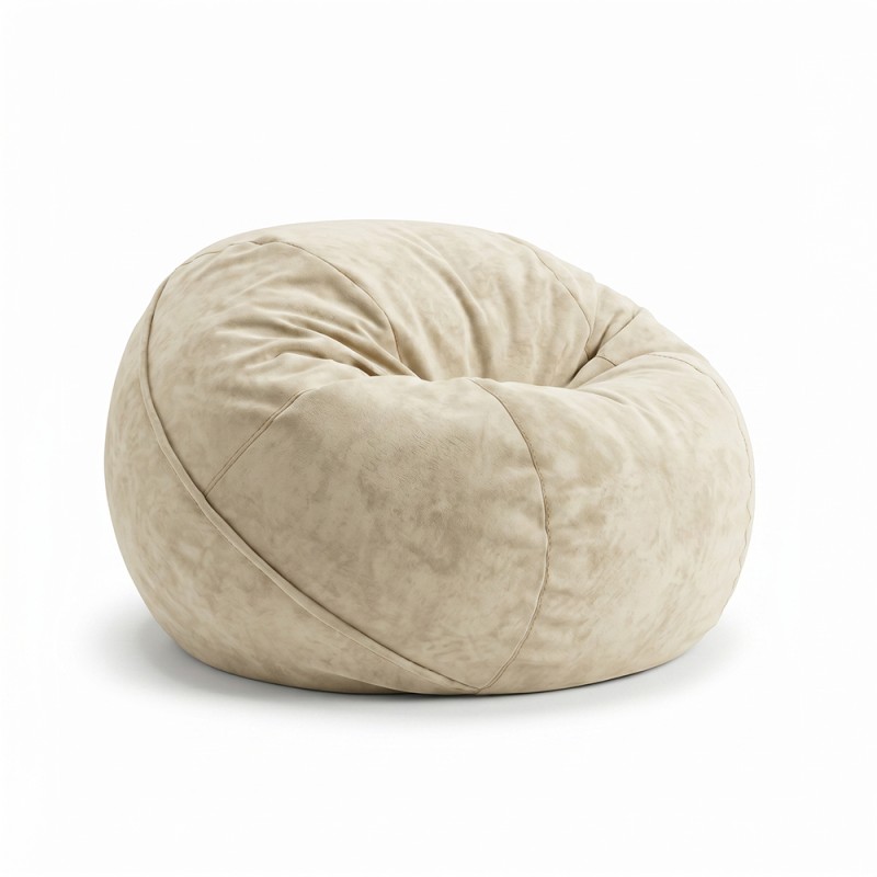 Frameless armchair (soft pouf) Cloud Medium Velor French Vanilly