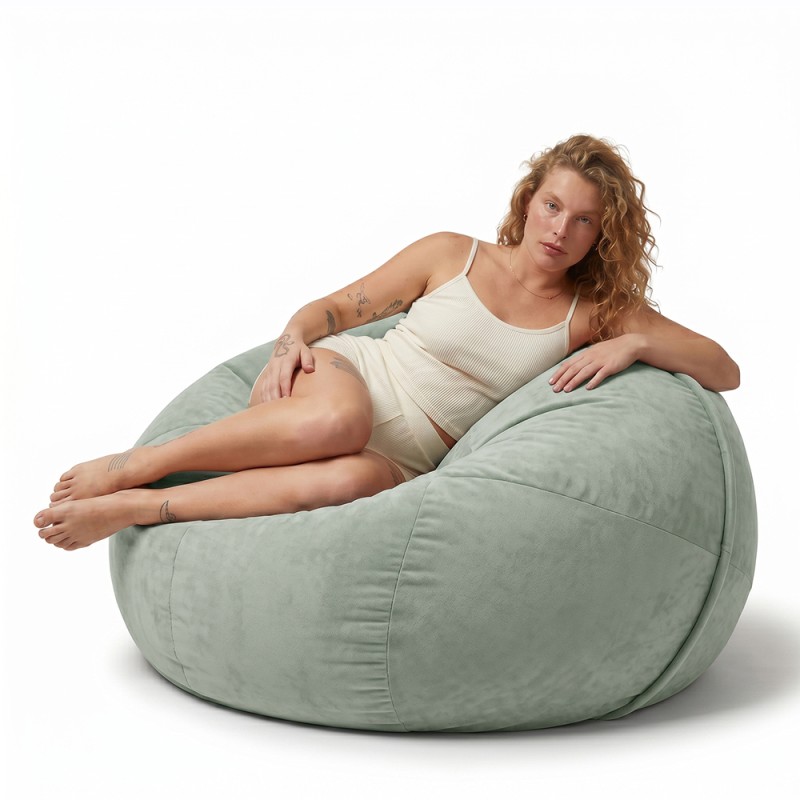 Soft pouf Cloud Small Velor Dark Green