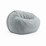 Big chair pouf for home Cloud Velour Silver Poplar