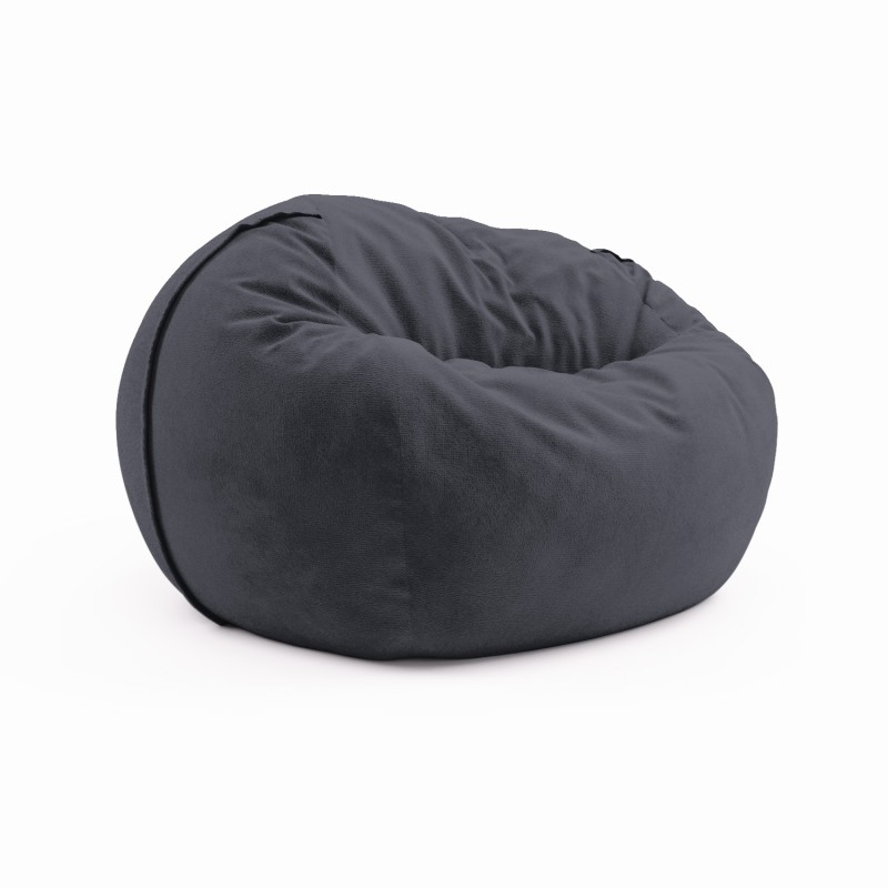 Frameless armchair (soft pouf) Cloud Medium Velor Grey Violet
