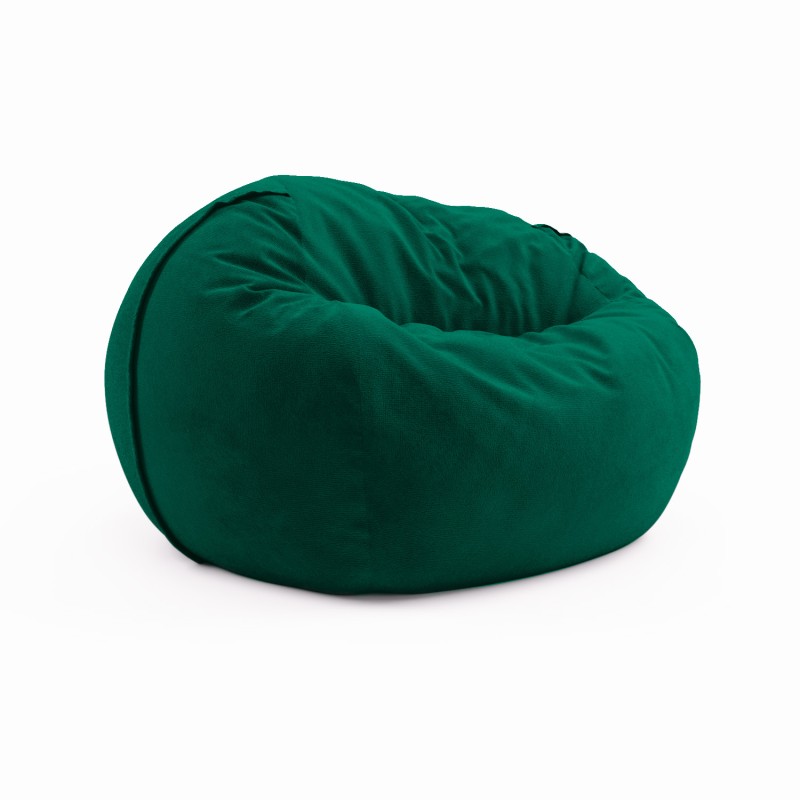 Frameless armchair (soft pouf) Cloud Medium Velor Emerald