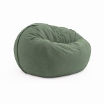 Frameless chair (soft pouf) Cloud Medium Velour Dark Green