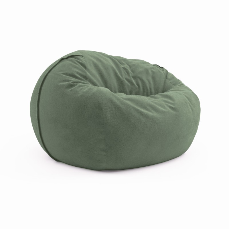 Frameless armchair (soft pouf) Cloud Medium Velor Dark Green
