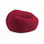 Big chair pouf for home Cloud Velour Poppy Red