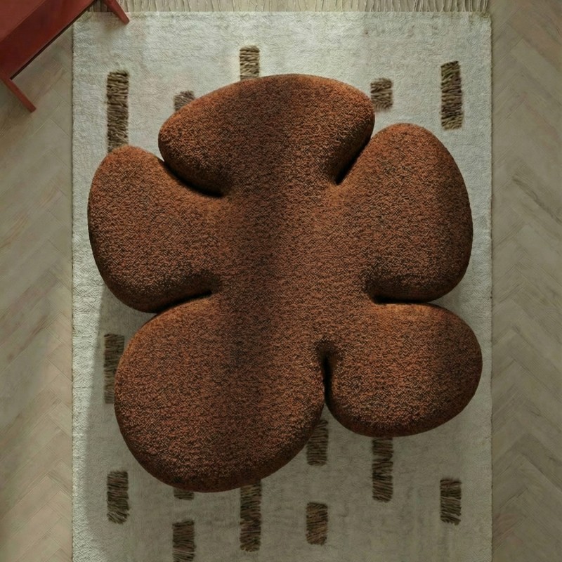 Designer pouf MAK BOUCLE BRICK