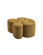 Designer pouf MAK BOUCLE MOSTAZA