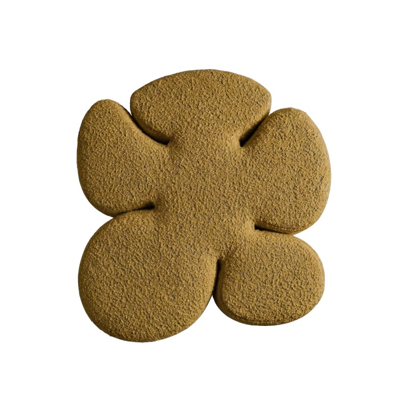 Designer pouf MAK BOUCLE MOSTAZA