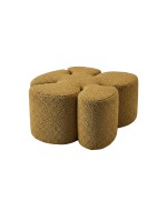 Designer pouf MAK BOUCLE MOSTAZA