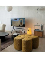Designer pouf MAK BOUCLE MOSTAZA