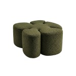 Designer pouf MAK BOUCLE OLIVE GREEN