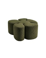 Designer pouf MAK BOUCLE OLIVE GREEN