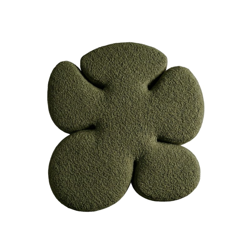 Designer pouf MAK BOUCLE OLIVE GREEN