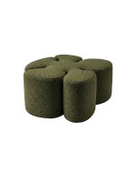 Designer pouf MAK BOUCLE OLIVE GREEN