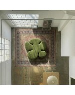Designer pouf MAK BOUCLE OLIVE GREEN