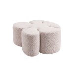 Designer pouf MAK BOUCLE PINK