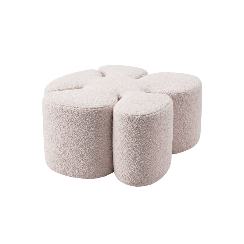 Designer pouf MAK BOUCLE PINK