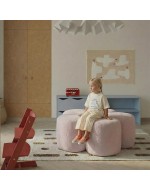 Designer pouf MAK BOUCLE PINK