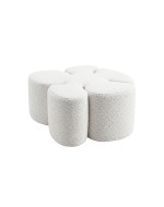 Designer pouf MAK BOUCLE WHITE