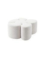 Designer pouf MAK BOUCLE WHITE