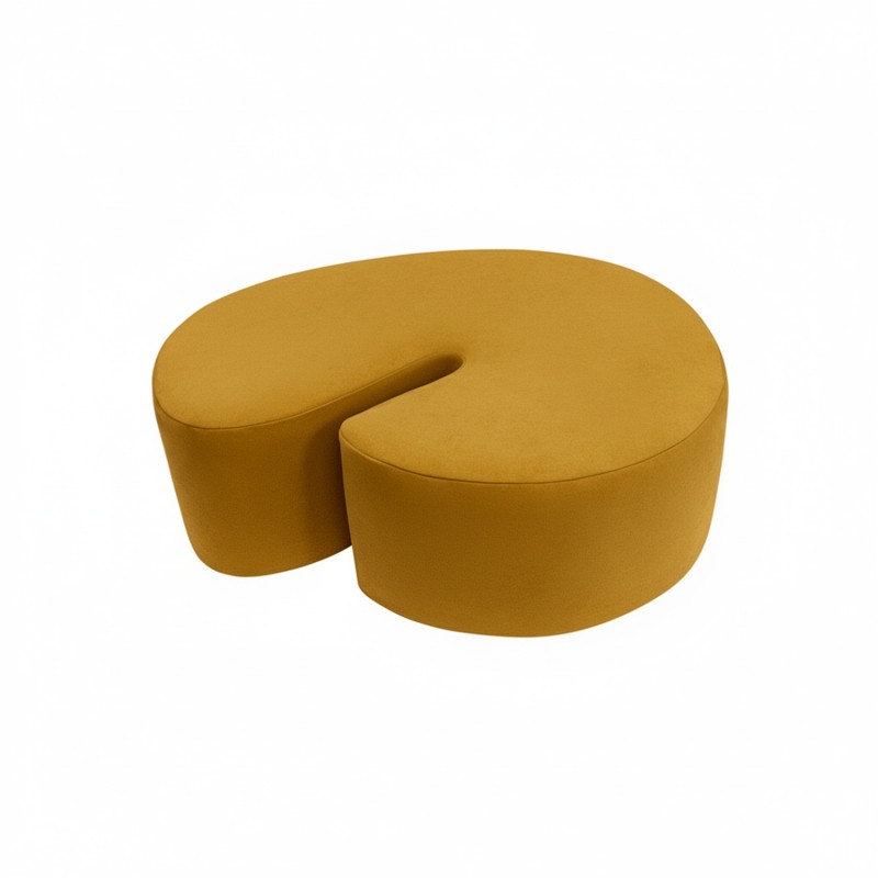 Designer pouf SHRIMP DIVA MUSTARD