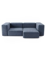 Sofa Noma Duo Velour Grey Violet