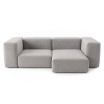 Sofa Noma Duo 220x130 Velour Silver Poplar