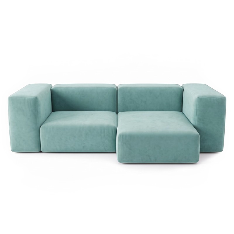 Sofa Noma Trio Velour Lucite Green