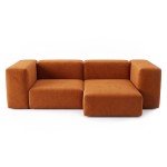 Sofa Noma Trio 300x130 Velour Orange Ochre