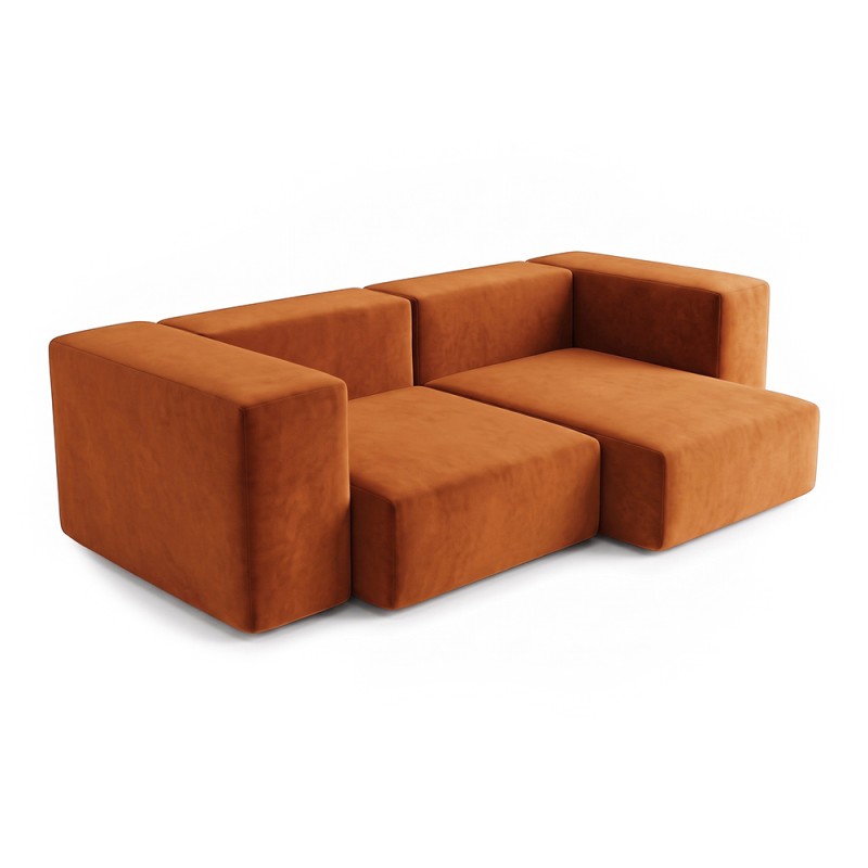 Sofa Noma Trio Velour Orange Ochre
