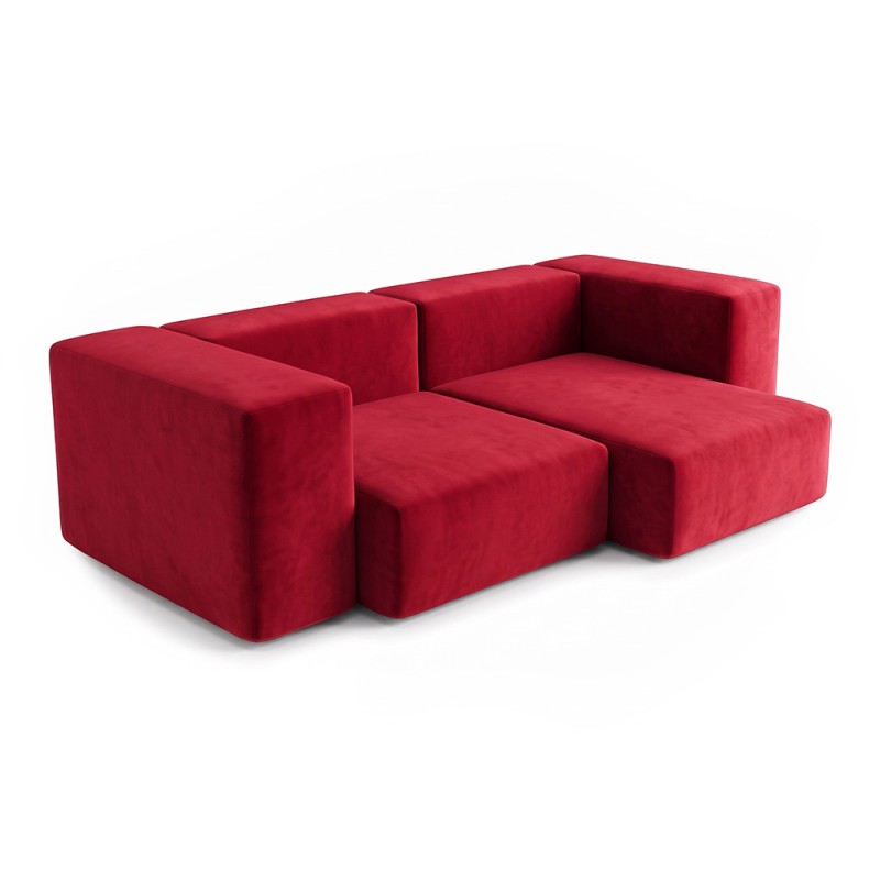 Sofa Noma Trio Velour Poppy Red