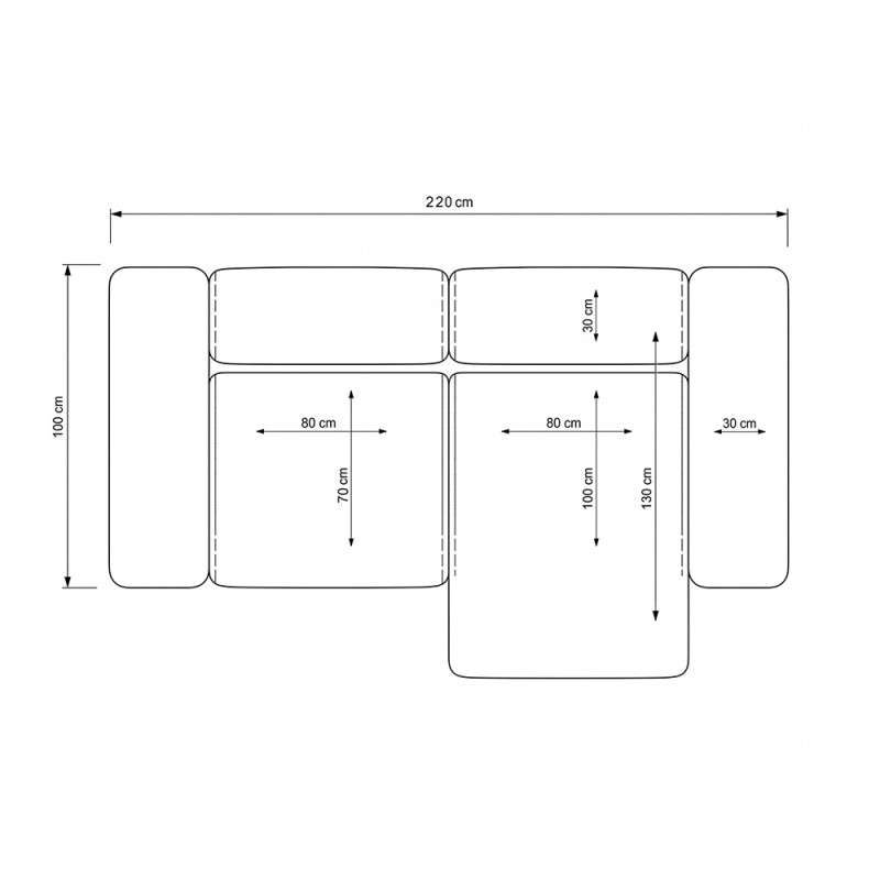 Sofa Noma 2 Section 200x130 Paul 7
