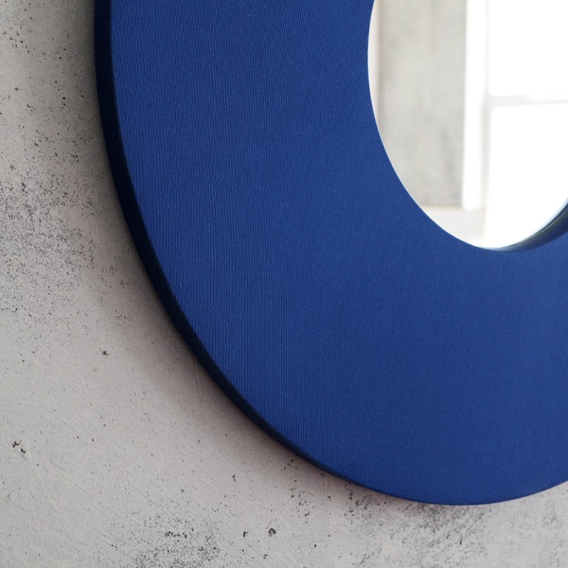 Textile mirror FORM 02 Cobalt Blue