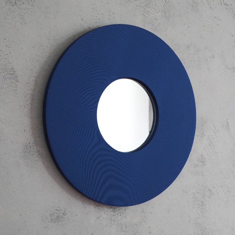 Textile mirror FORM 02 Cobalt Blue