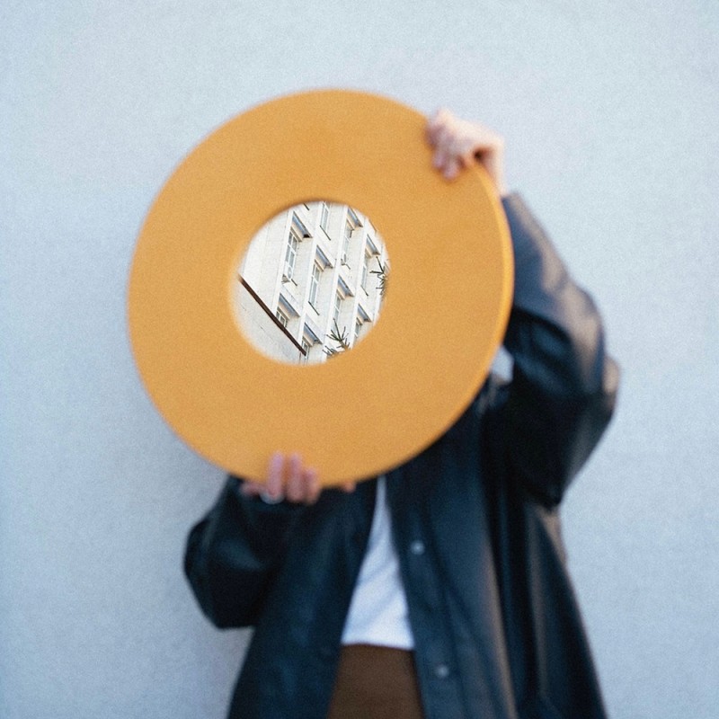 Textile mirror FORM 02 Mustard