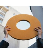 Textile mirror FORM 02 Mustard