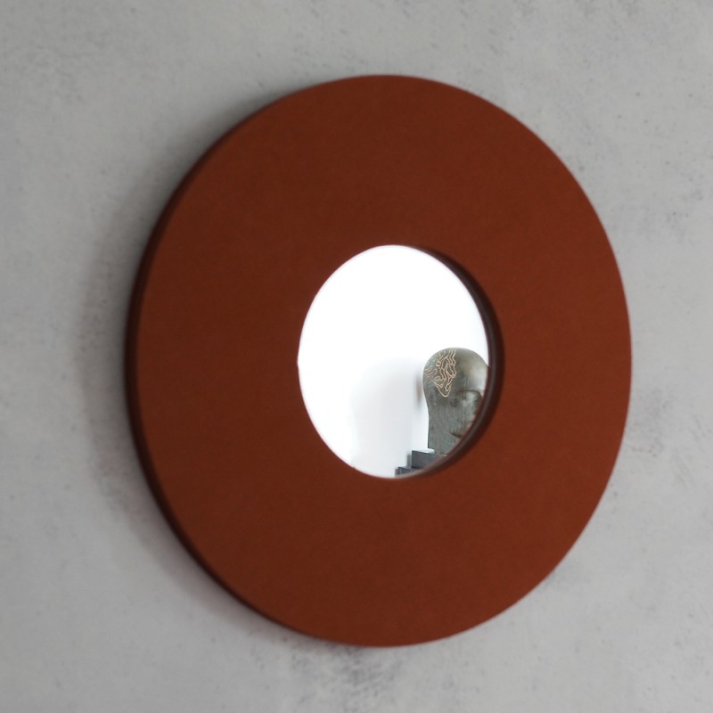 Textile mirror FORM 02 Terracotta