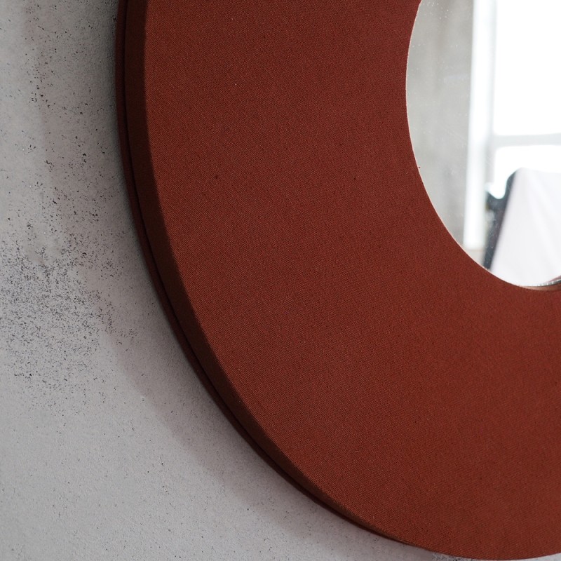 Textile mirror FORM 02 Terracotta