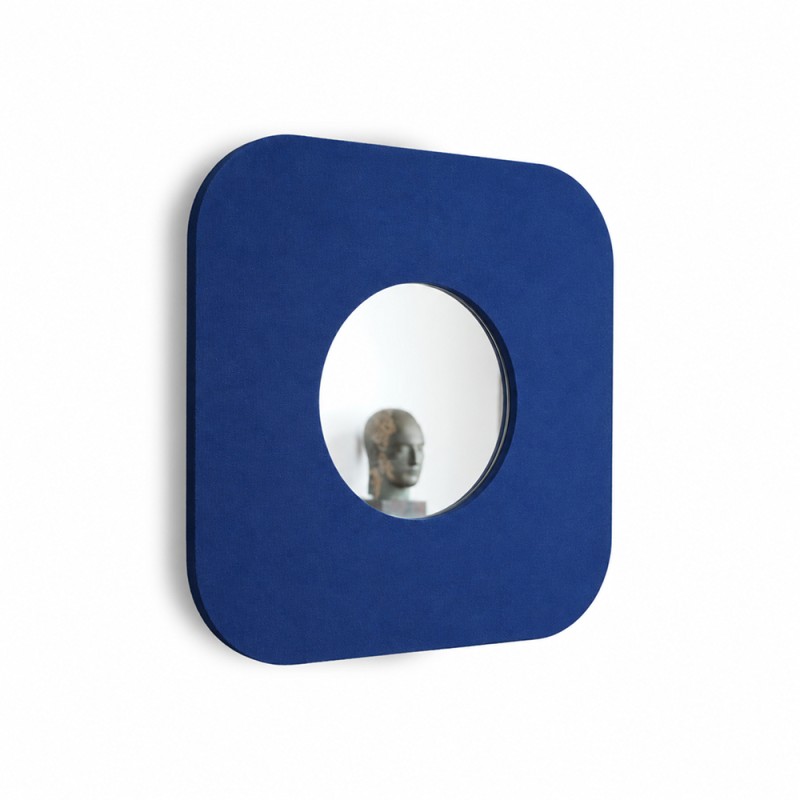 Textile mirror FORM 01 Cobalt Blue