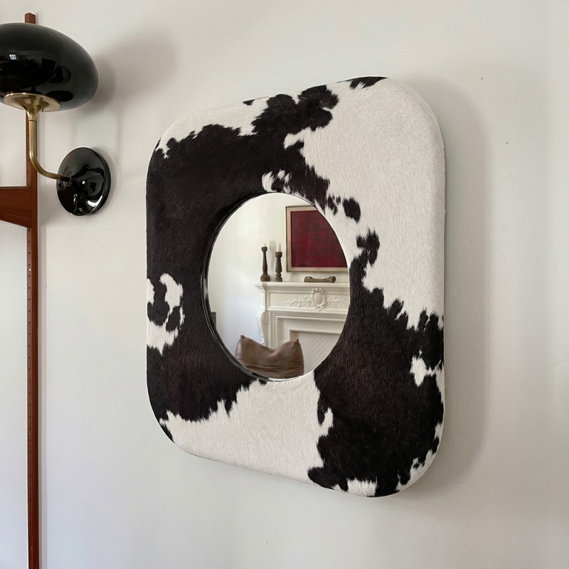 Textile mirror FORM 01 Cow