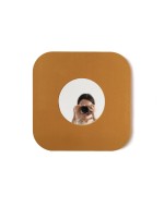 Textile mirror FORM 01 Mustard