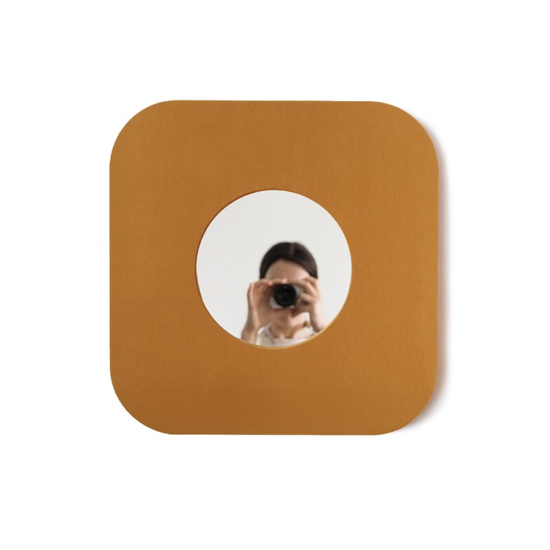 Textile mirror FORM 01 Mustard