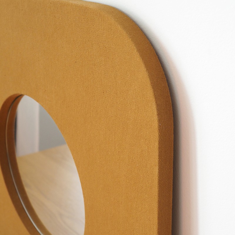 Textile mirror FORM 01 Mustard