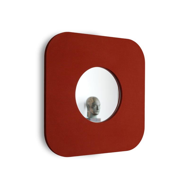 Textile mirror FORM 01 Terracotta