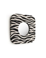 Textile mirror FORM 01 Zebra
