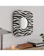 Textile mirror FORM 01 Zebra