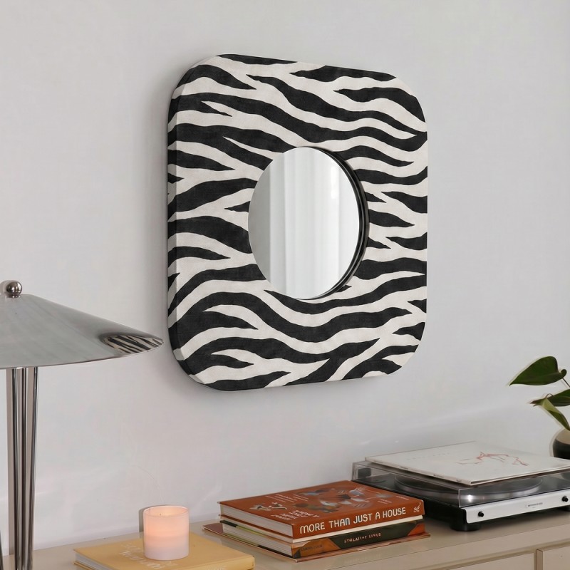Textile mirror FORM 01 Zebra